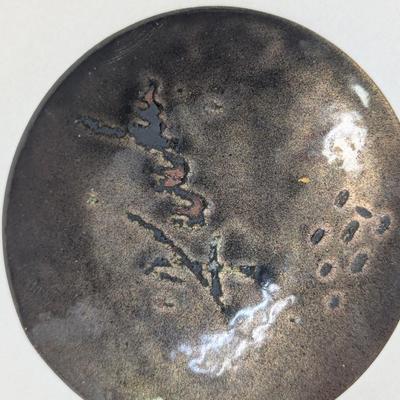 Vintage Enamel On Copper Dish & Giraffe Dish