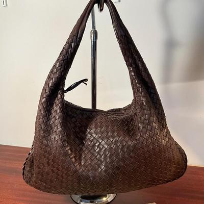 1010 Bottega Veneta Intrecciato Brown Woven Leather Hobo bag