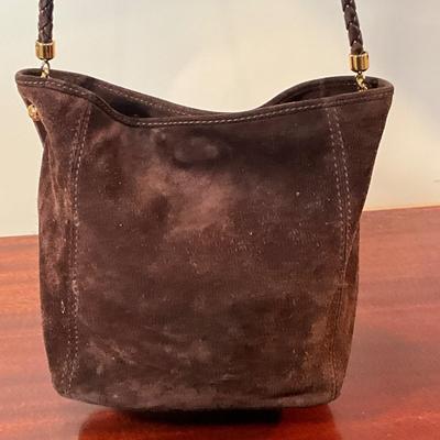 1011 Vintage Bottega Veneta Brown Suede Leather Hobo or Bucket Bag Style