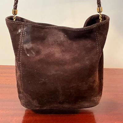 1011 Vintage Bottega Veneta Brown Suede Leather Hobo or Bucket Bag Style
