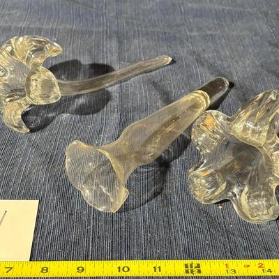 Hand Blown Flowers and Vase