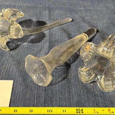 Hand Blown Flowers and Vase