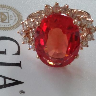 GIA CERTIFIED LAB GROWN RUBY RING