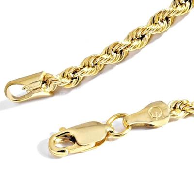 14K Solid Yellow Gold Filled Rope Chain Necklace
