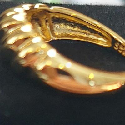 18kt Gold Overlay sterling silver Ring