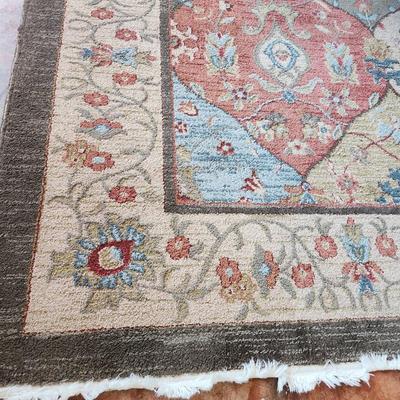 Sale Photo Thumbnail #143: Unique Loom Ziegler area rug in a 7â€™0 x 10â€™0 rectangular size. Features brown and light brown tones with intricate floral and geometric patterns. Made in Turkey and engineered and designed in the USA. Crafted using a blend of 300D polyester 