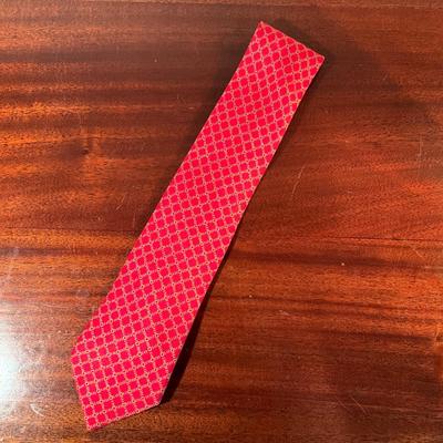1020 Hermès Mens Geometric Pattern Silk Tie