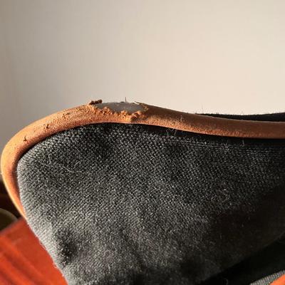 1023 Two Piece Set of CRUMP 1980's Canvas Leather Luggage Totes