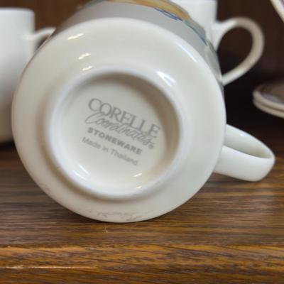 Sale Photo Thumbnail #5: Includes 2 Plates measuring 8 1/2" 8 cups, and a salt & pepper shaker.