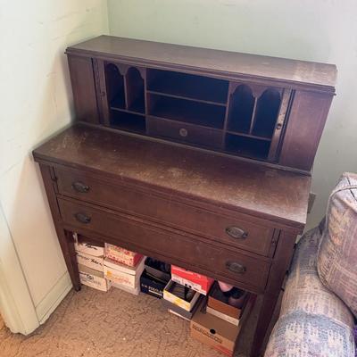 Vintage Mahogany Secretary Desk 404