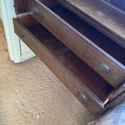 Vintage Mahogany Secretary Desk 404