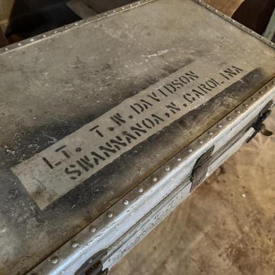 Vintage Metal Footlocker