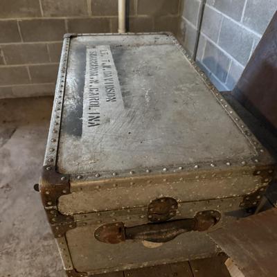 Vintage Metal Footlocker