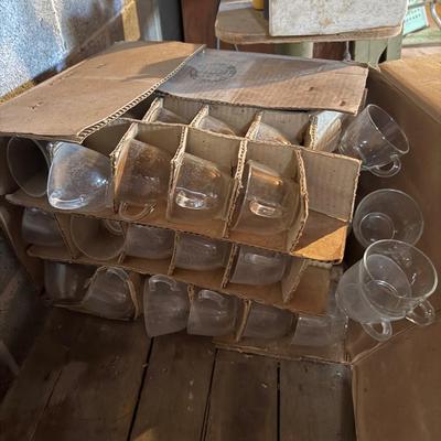 Case of Clear Glass Punch Cups