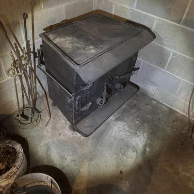 Vintage Cast Iron Wood Burner