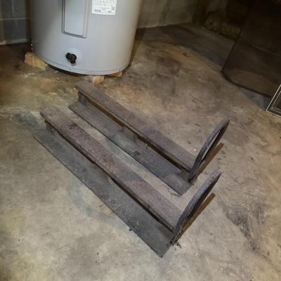Large RR & Horseshoe Andirons