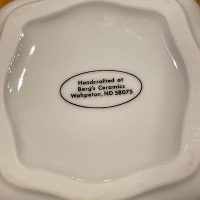 Hand painted ceramic trinket box