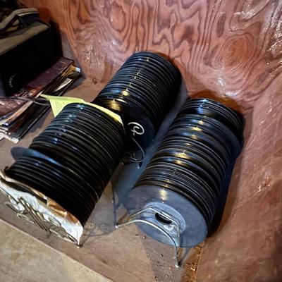 Vintage 45 Player and Record Basement Lot