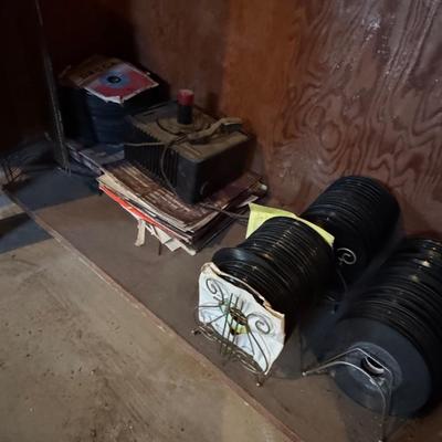 Vintage 45 Player and Record Basement Lot
