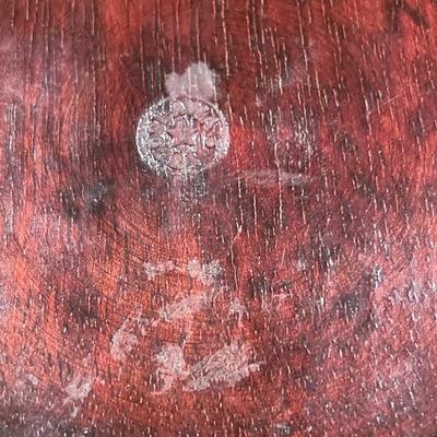 Hand carved wood trinket bowl