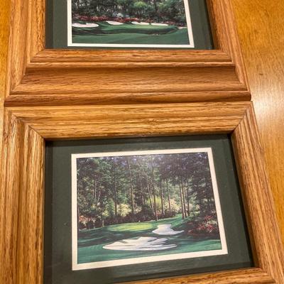 Wood framed Golf greens pictures