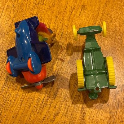 Tractor and plane mini toys