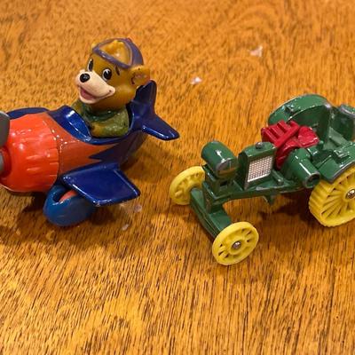 Tractor and plane mini toys