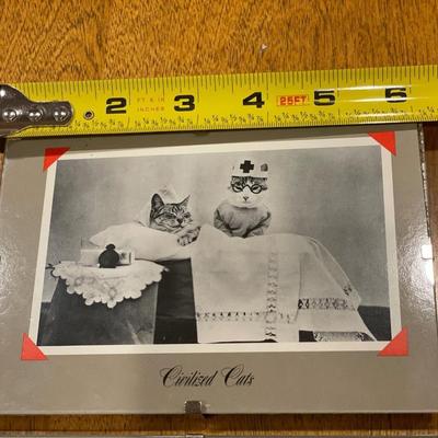 Civilized cats framed decor