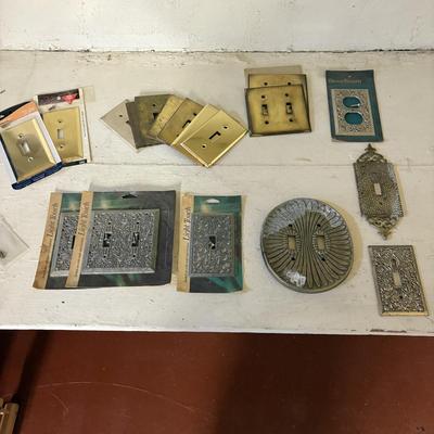 Collection of Vintage Brass Switch Plates & More (BS2-SF)