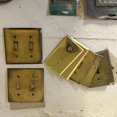 Collection of Vintage Brass Switch Plates & More (BS2-SF)