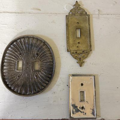 Collection of Vintage Brass Switch Plates & More (BS2-SF)