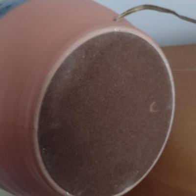 Hand Made Glazed Pottery Lamp with Shade- Signed by Artist (Extra Large)