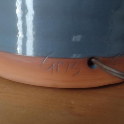 Hand Made Glazed Pottery Lamp with Shade- Signed by Artist (Extra Large)