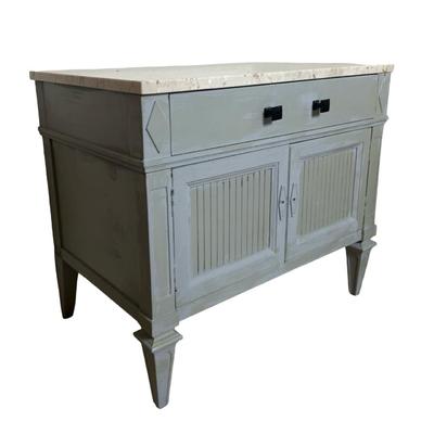 Pair of Thomasville Marble-Top Nightstands