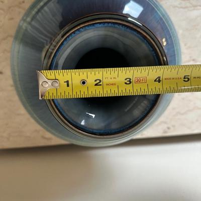 Blue Drip-Glaze Pottery Vase