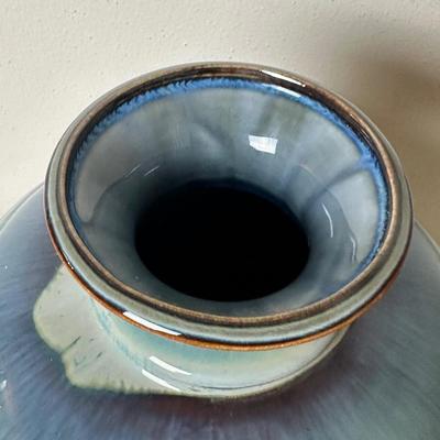 Blue Drip-Glaze Pottery Vase