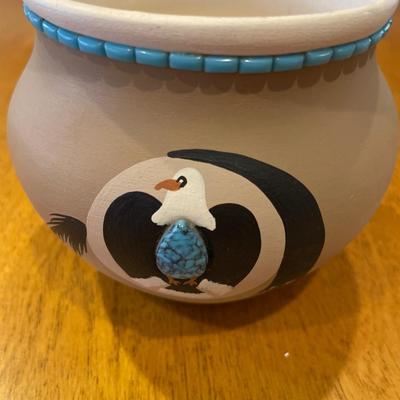 Hopi Toad signed native pottery