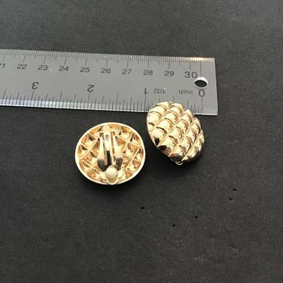 Sale Photo Thumbnail #31: Gold tone, fashion, statement earrings. Please see attached photos.