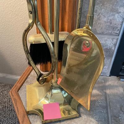 Brass fireplace accessories