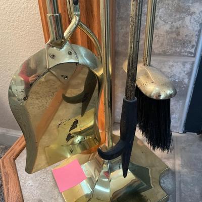Brass fireplace accessories