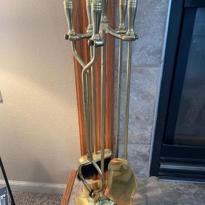 Brass fireplace accessories