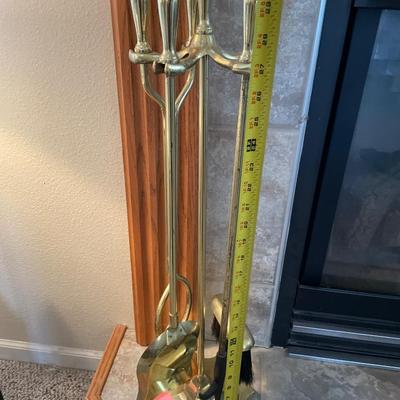 Brass fireplace accessories