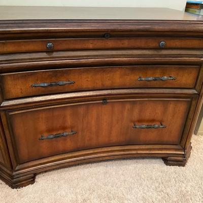 Aspen Home curved front wood filing cabinet