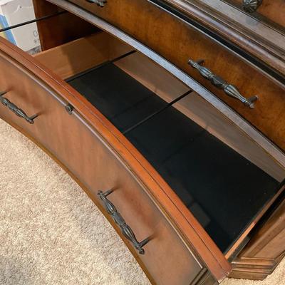 Aspen Home curved front wood filing cabinet