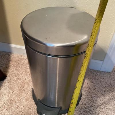 Small stainless garbage can