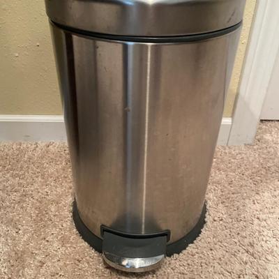 Small stainless garbage can