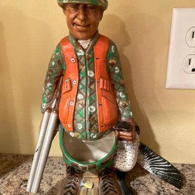 Ceramic duck hunter coin holder