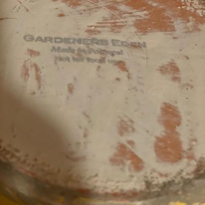 Sunny yellow ceramic planter