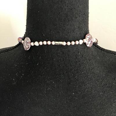 Cute Stone bead,& glass bead necklace