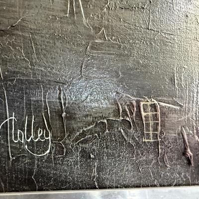 Large Rare Original Oil Painting by Bill Tolley - London c1970